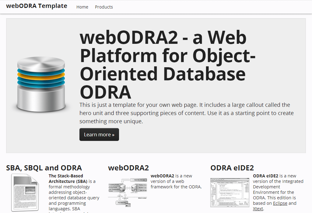 webODRA2 start page